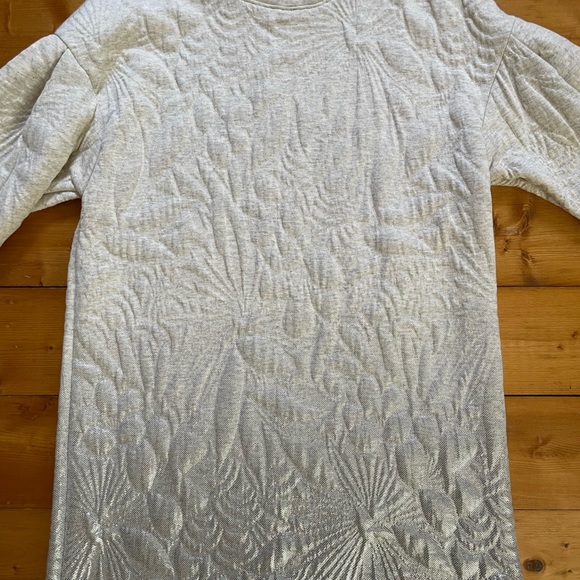 Ombré Zara quilted print dress cream to silver colour - Picture 5 of 5